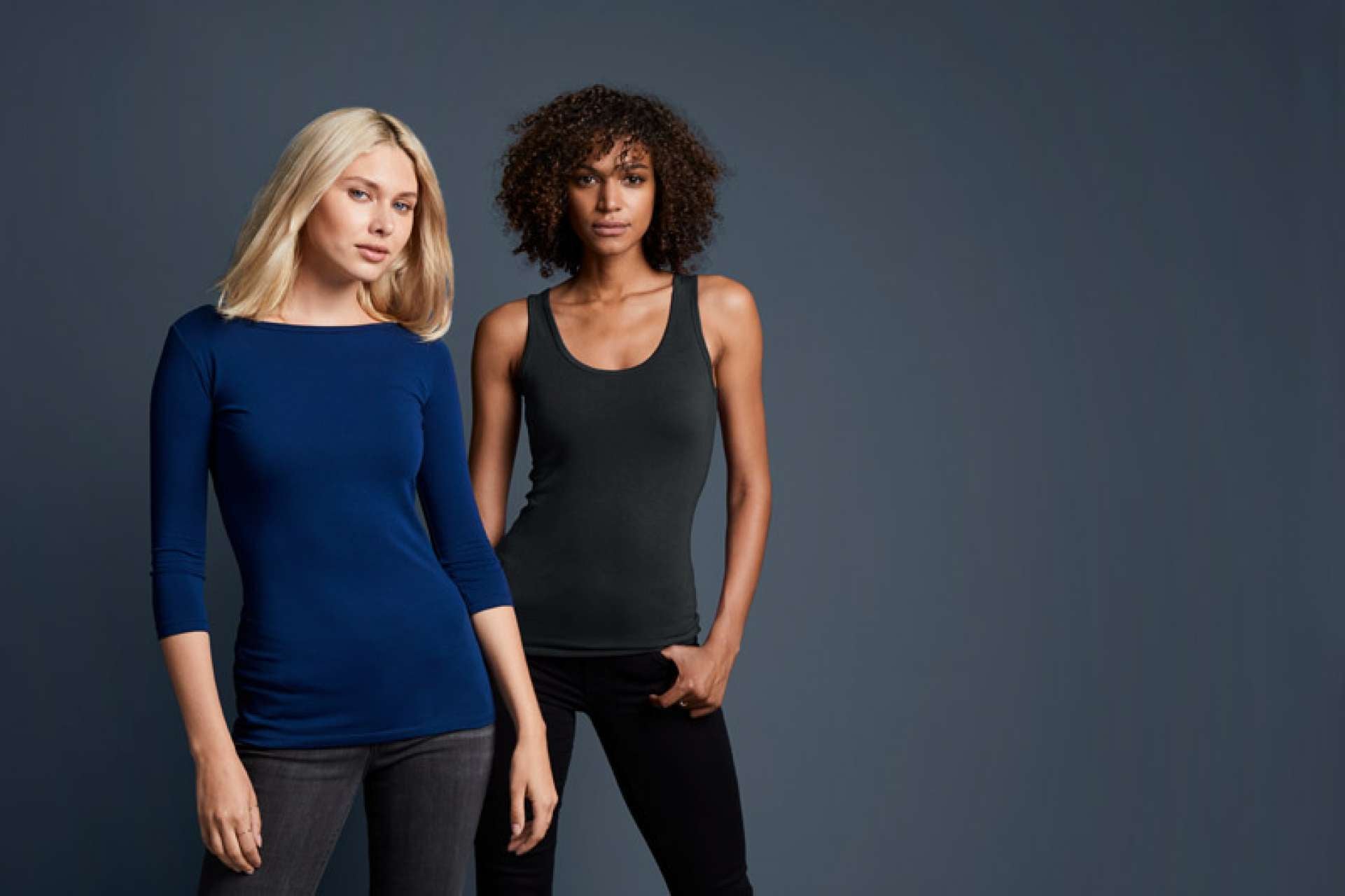 WOMEN'S STRETCH 3/4 SLEEVE TEE - Heather Graphite - Additional