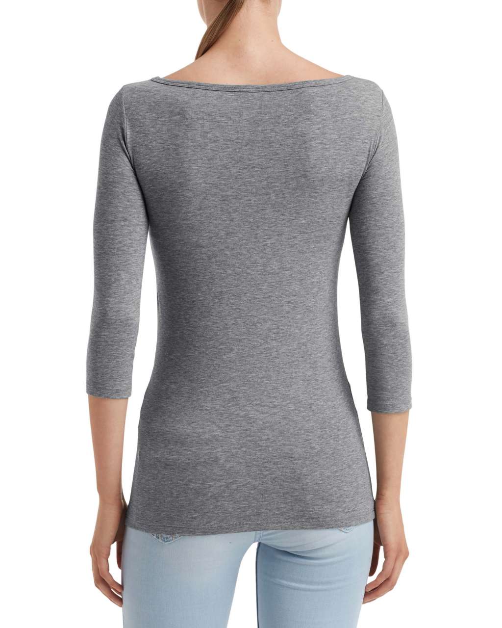 WOMEN'S STRETCH 3/4 SLEEVE TEE - Heather Graphite - Additional