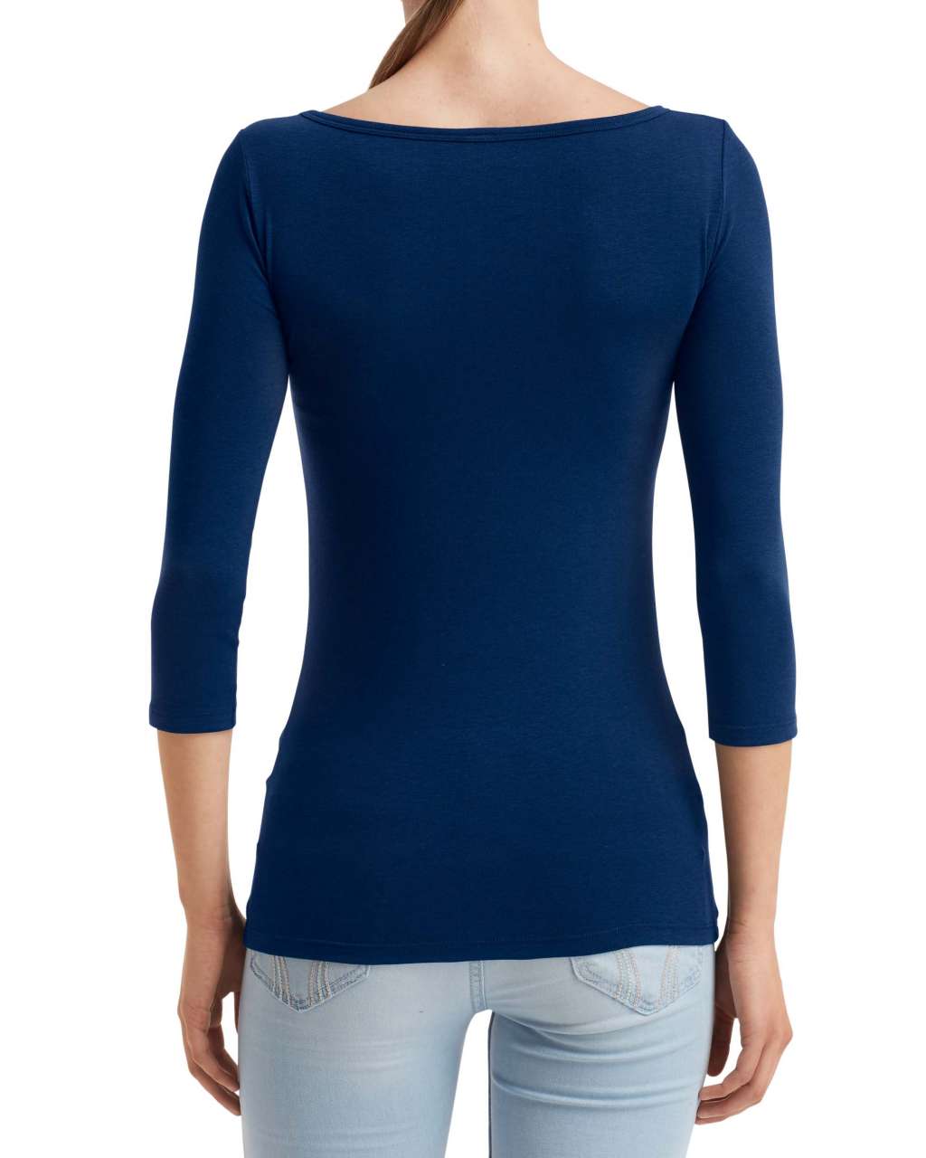 WOMEN'S STRETCH 3/4 SLEEVE TEE - Navy - Additional
