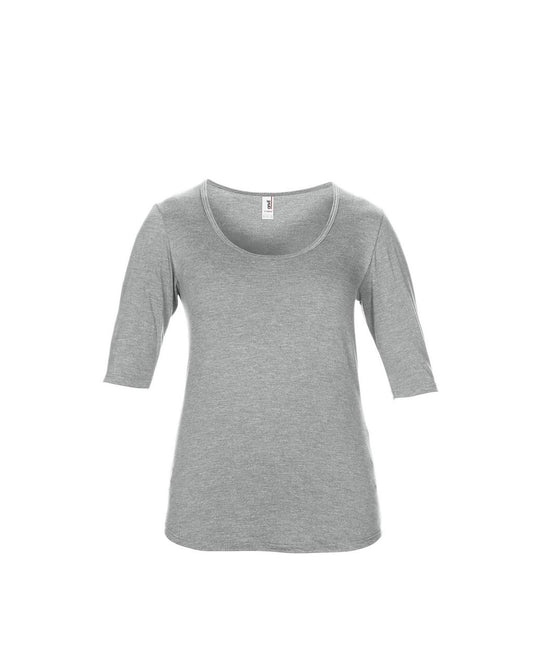 WOMEN’S TRI-BLEND DEEP SCOOP 1/2 SLEEVE TEE - Color Image
