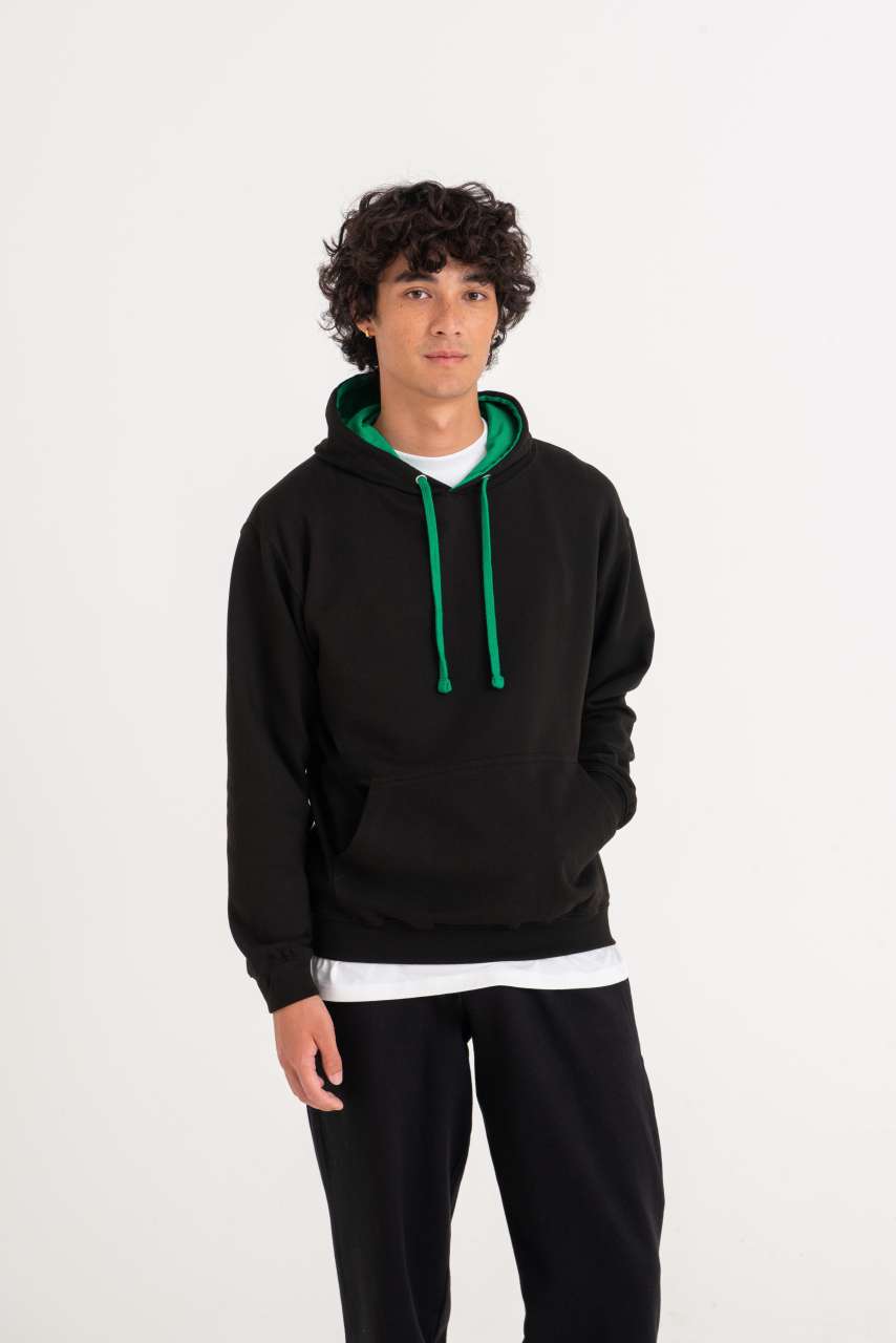 VARSITY HOODIE - Arctic White/French Navy - Model
