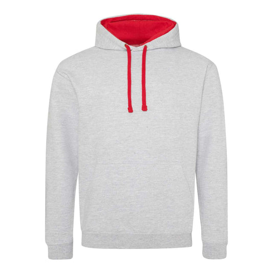 VARSITY HOODIE - Heather Grey/Fire Red - Main