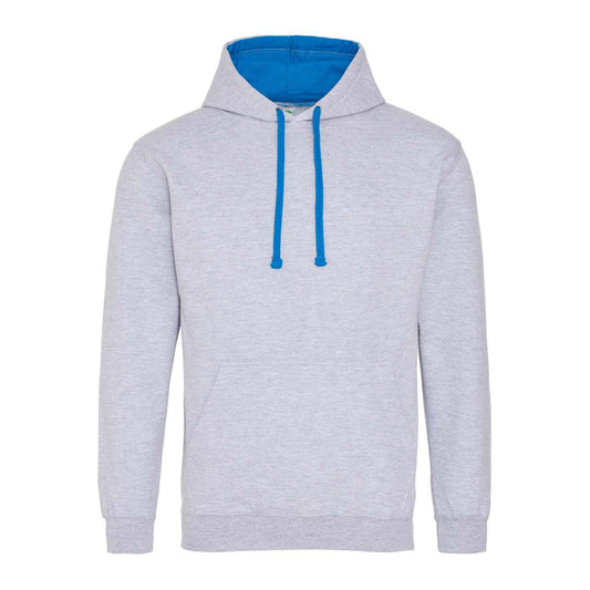 VARSITY HOODIE - Heather Grey/Sapphire Blue - Main