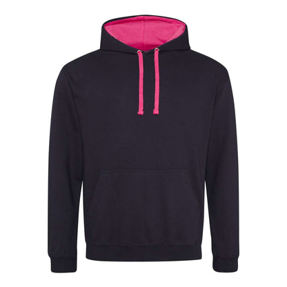 VARSITY HOODIE - Jet Black/Hot Pink - Main