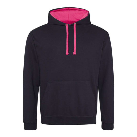 VARSITY HOODIE - Jet Black/Hot Pink - Main