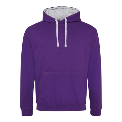 VARSITY HOODIE - Purple/Heather Grey - Main