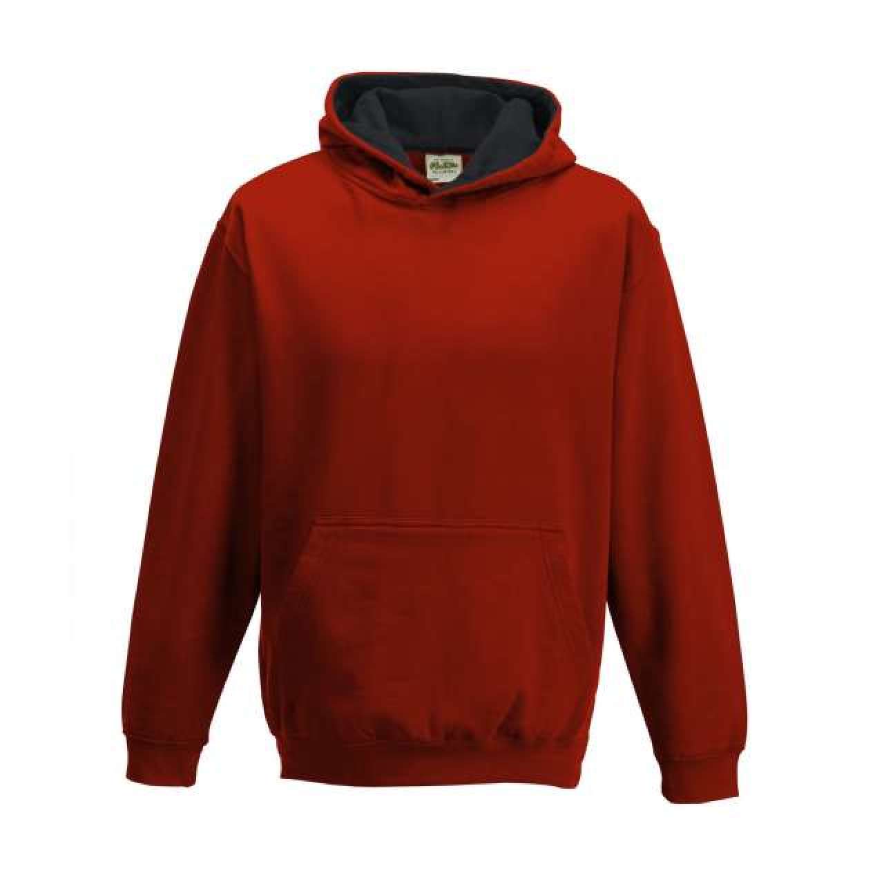 KIDS VARSITY HOODIE - Fire Red/Jet Black - Additional