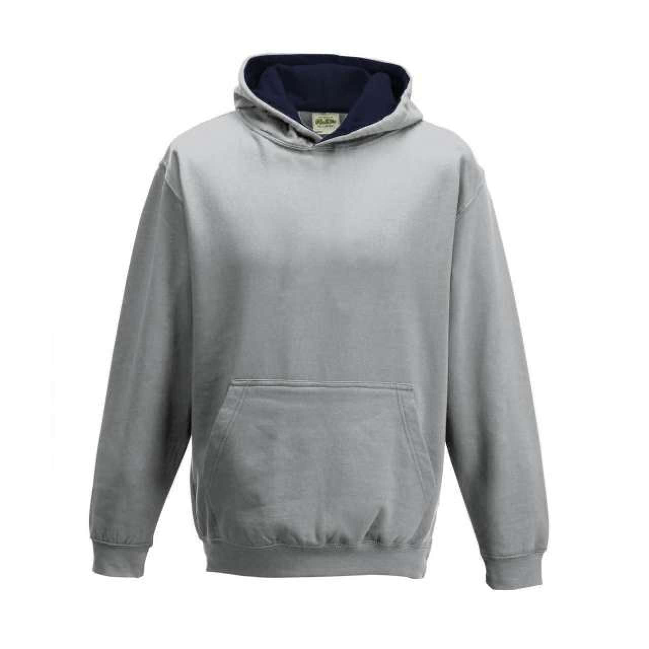 KIDS VARSITY HOODIE - Heather Grey/French Navy - Additional