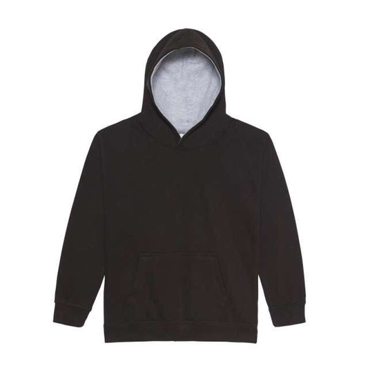 KIDS VARSITY HOODIE - Jet Black/Heather Grey - Main