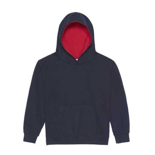 KIDS VARSITY HOODIE - New French Navy/Fire Red - Main