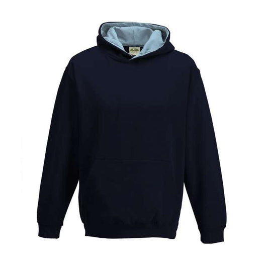 KIDS VARSITY HOODIE - New French Navy/Sky Blue - Main