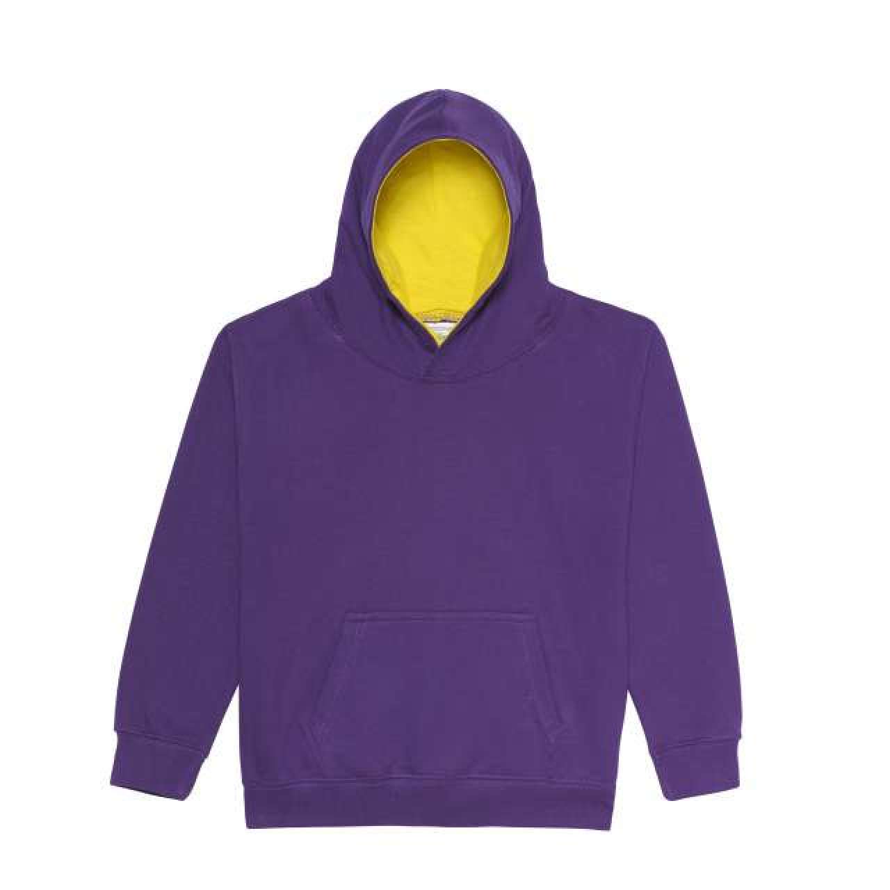 KIDS VARSITY HOODIE - Purple/Sun Yellow - Main