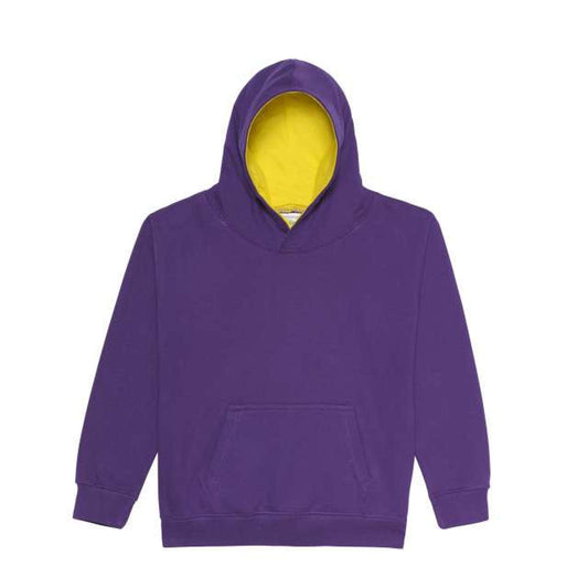 KIDS VARSITY HOODIE - Purple/Sun Yellow - Main