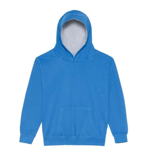 KIDS VARSITY HOODIE - Sapphire Blue/Heather Grey - Main
