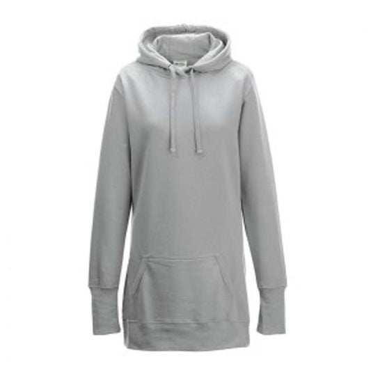 GIRLIE LONGLINE HOODIE - Heather Grey - Main