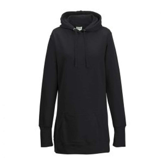 GIRLIE LONGLINE HOODIE - Jet Black - Main