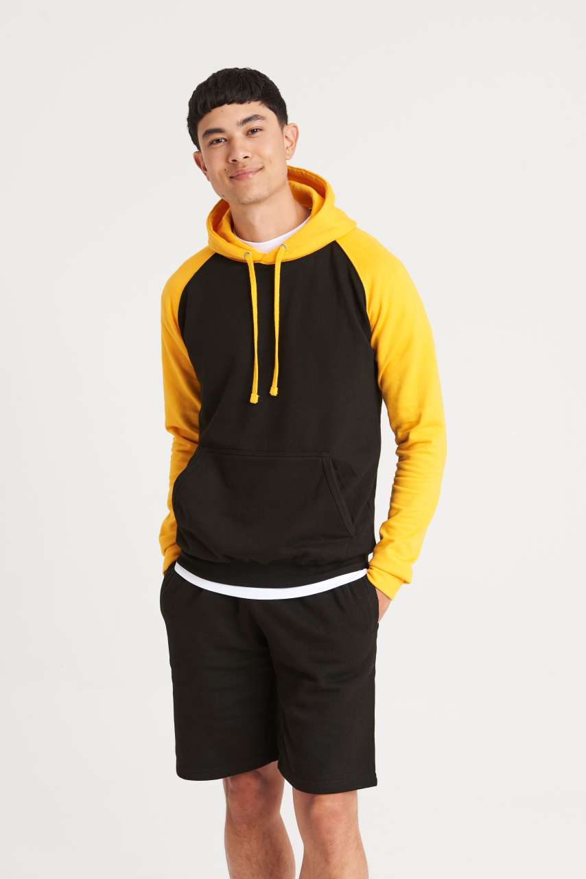 BASEBALL HOODIE - Charcoal Grey/Jet Black - Model
