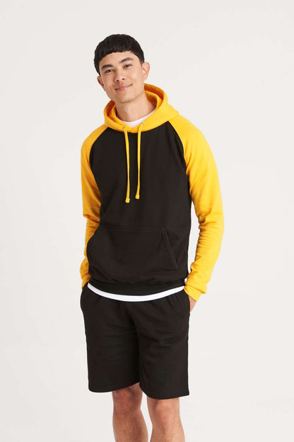 BASEBALL HOODIE - Charcoal Grey/Jet Black - Model