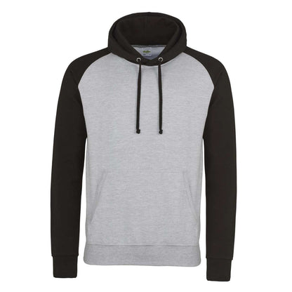 BASEBALL HOODIE - Heather Grey/Jet Black - Main