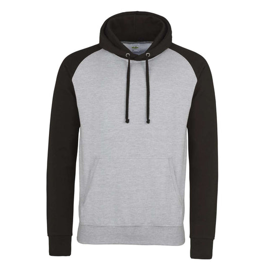 BASEBALL HOODIE - Heather Grey/Jet Black - Main