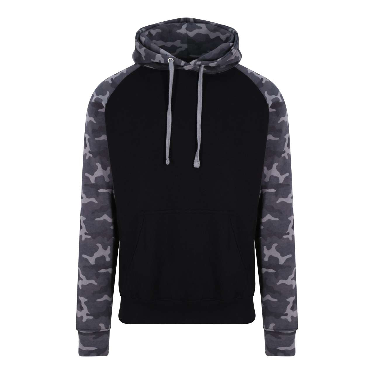 BASEBALL HOODIE - Solid Black/Black Camo - Main
