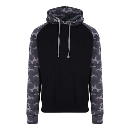 BASEBALL HOODIE - Solid Black/Black Camo - Main
