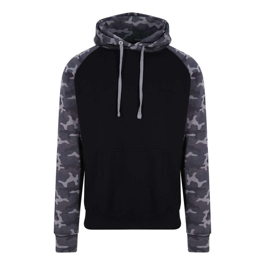 BASEBALL HOODIE - Solid Black/Black Camo - Main