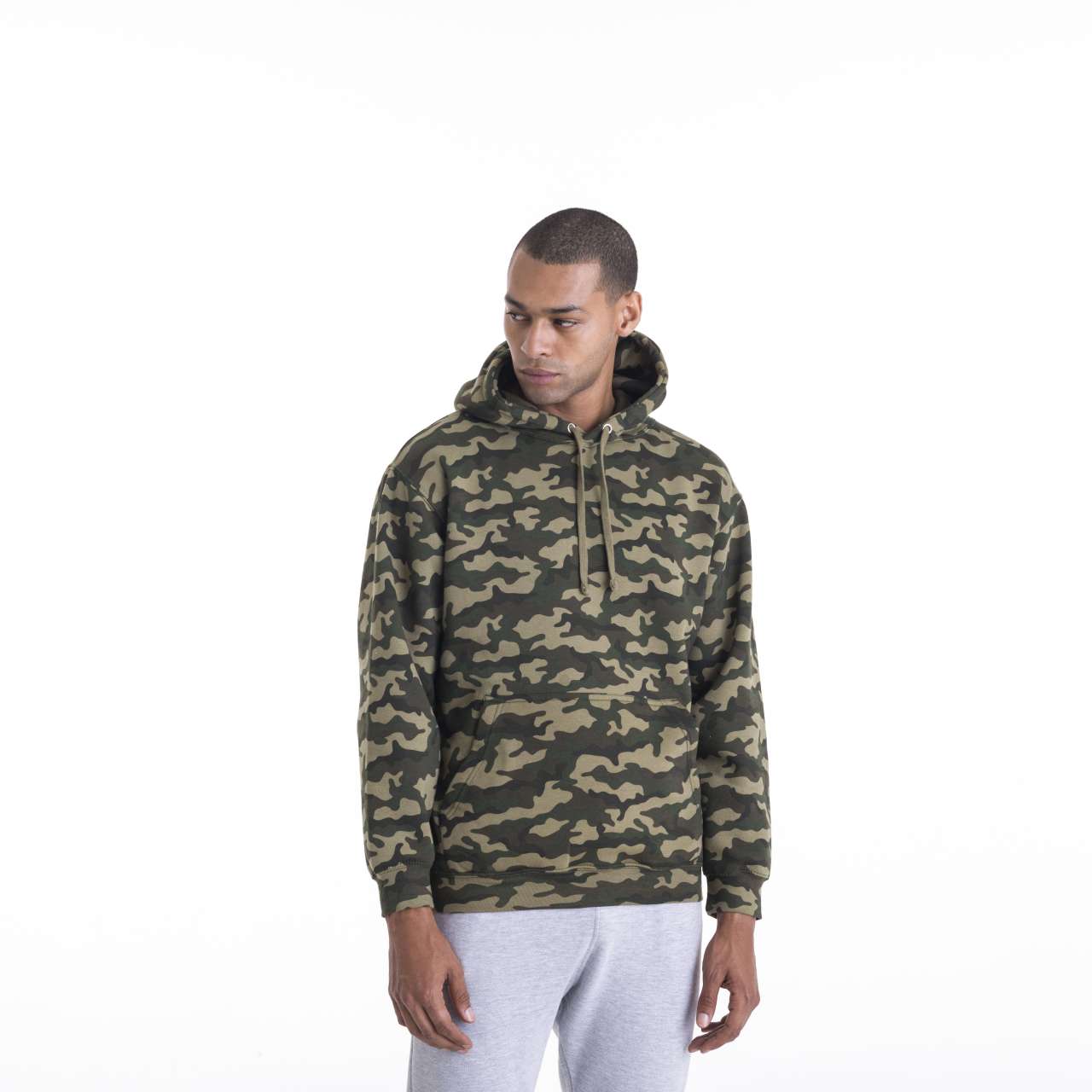 CAMO HOODIE - Black Camo - Model