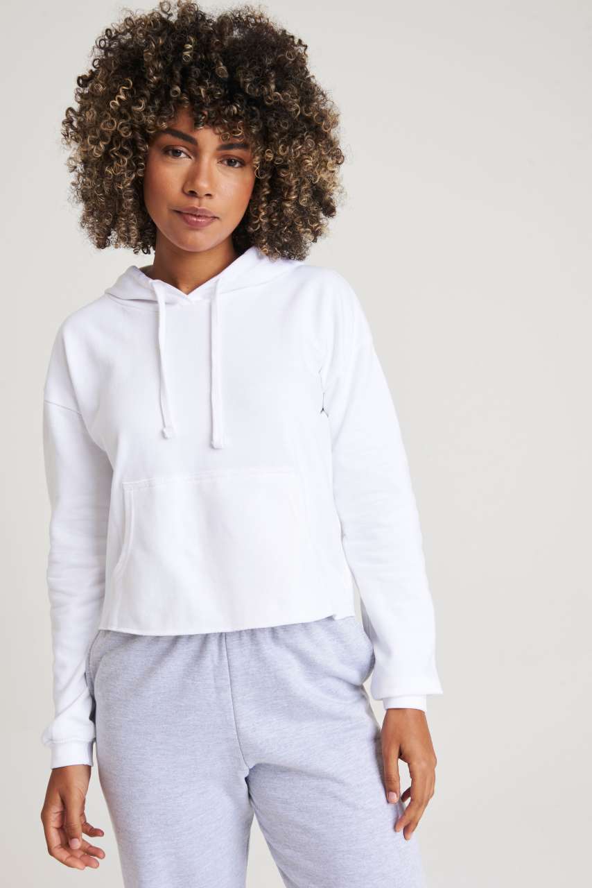 WOMEN'S CROPPED HOODIE - Arctic White - Additional