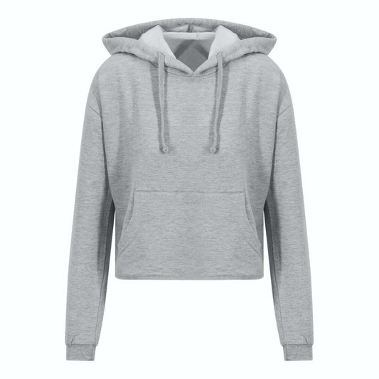WOMEN'S CROPPED HOODIE - Heather Grey - Main