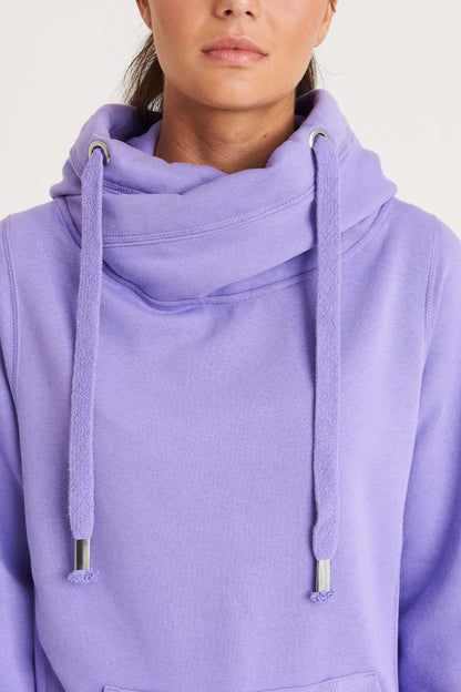CROSS NECK HOODIE - Baby Pink - Additional