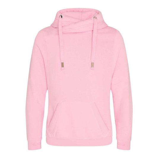 CROSS NECK HOODIE - Baby Pink - Main