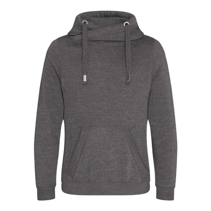 CROSS NECK HOODIE - Charcoal - Main