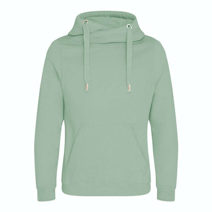 CROSS NECK HOODIE - Dusty Green - Main