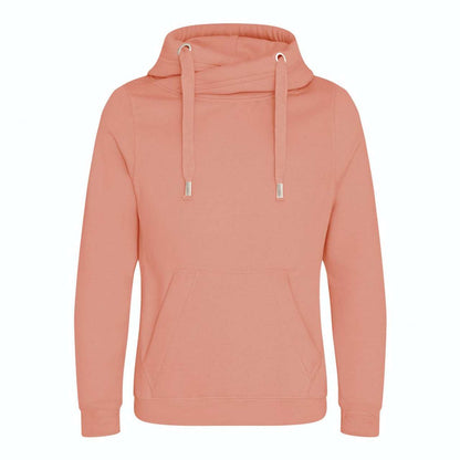 CROSS NECK HOODIE - Dusty Pink - Main