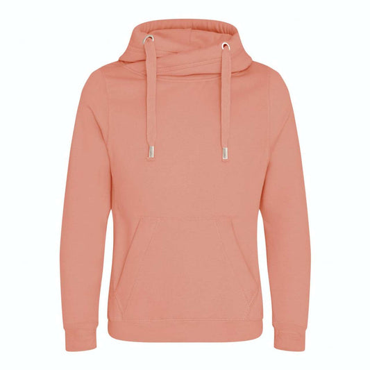 CROSS NECK HOODIE - Dusty Pink - Main