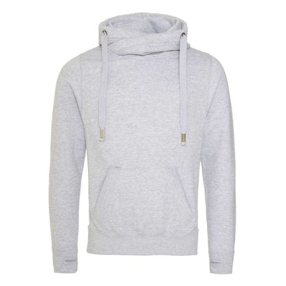 CROSS NECK HOODIE - Heather Grey - Main