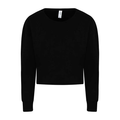 WOMEN'S CROPPED SWEAT - Deep Black - Main