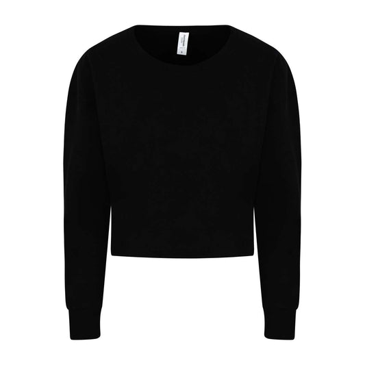 WOMEN'S CROPPED SWEAT - Deep Black - Main