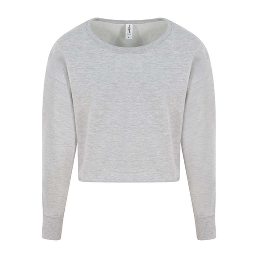 WOMEN'S CROPPED SWEAT - Heather Grey - Main