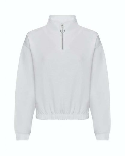 WOMEN'S CROPPED 1/4 ZIP SWEAT - Arctic White - Main