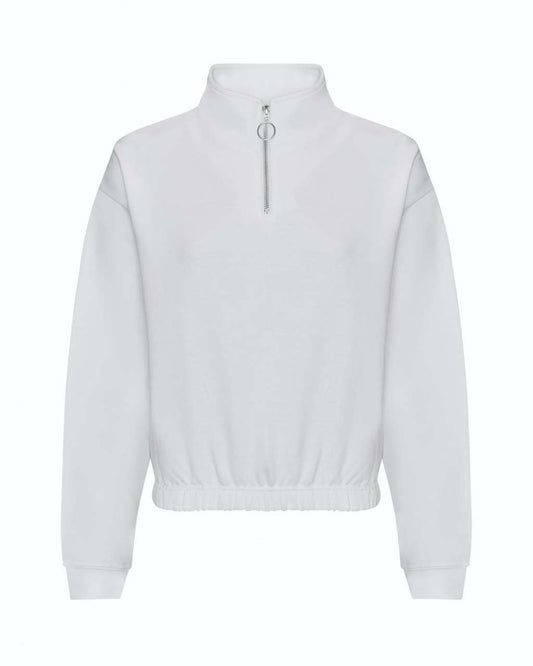 WOMEN'S CROPPED 1/4 ZIP SWEAT - Arctic White - Main