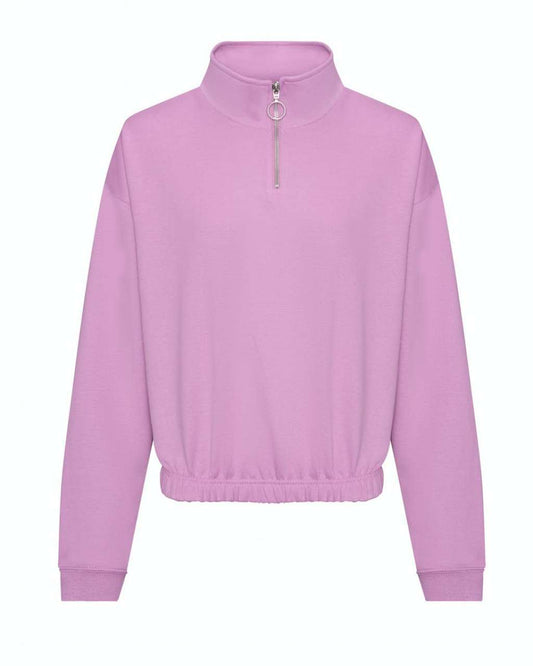 WOMEN'S CROPPED 1/4 ZIP SWEAT - Lavender - Main