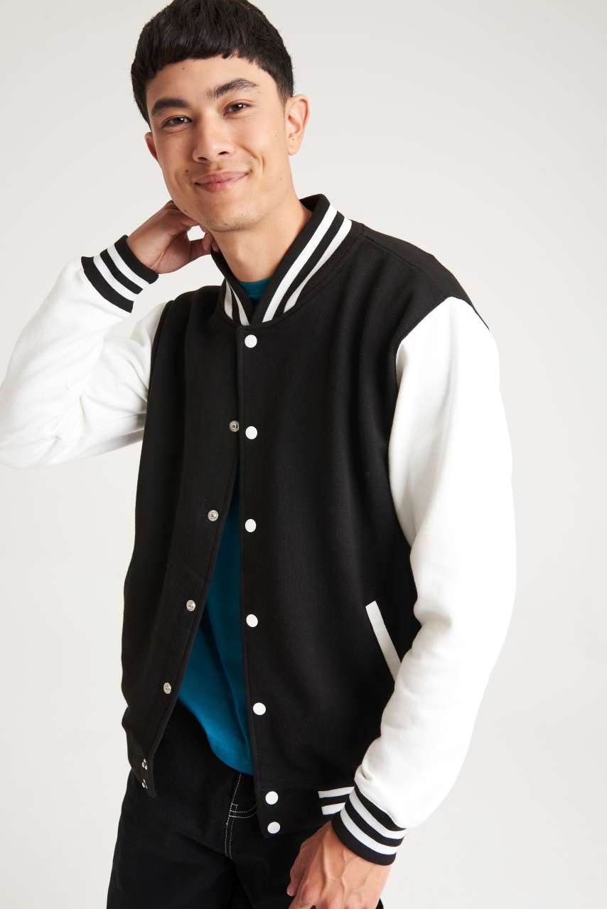 VARSITY JACKET - Burgundy/Heather Grey - Additional