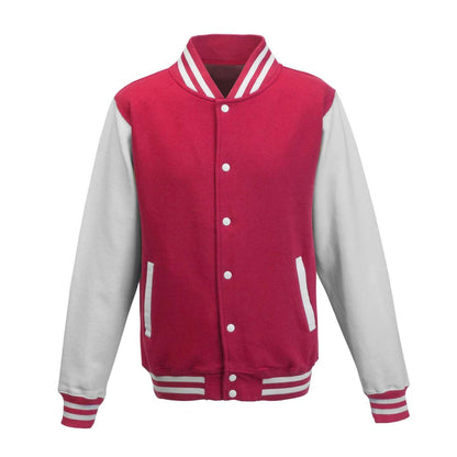 VARSITY JACKET - Hot Pink/White - Main