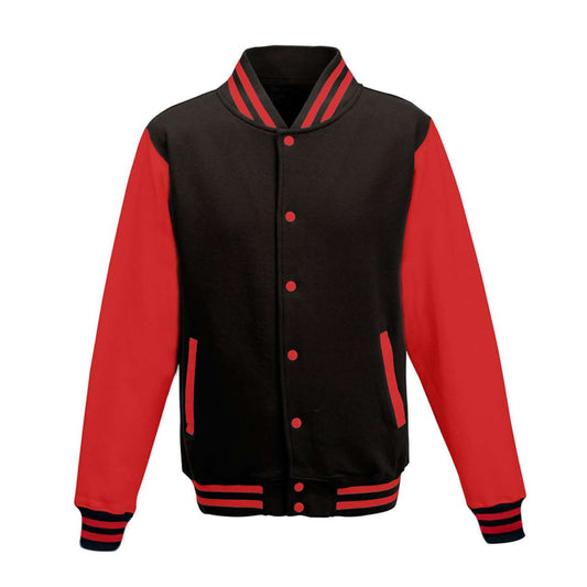 VARSITY JACKET - Jet Black/Fire Red - Main