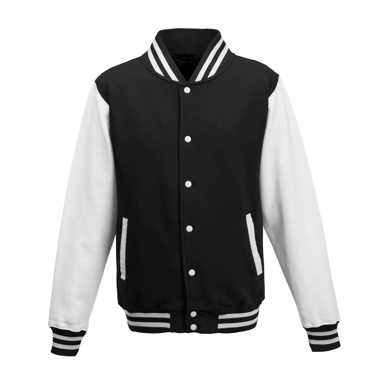 VARSITY JACKET - Jet Black/White - Main