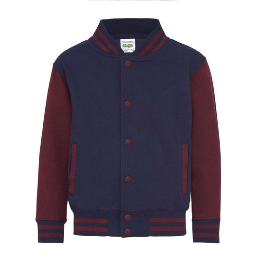 KIDS VARSITY JACKET - Oxford Navy/Burgundy - Main