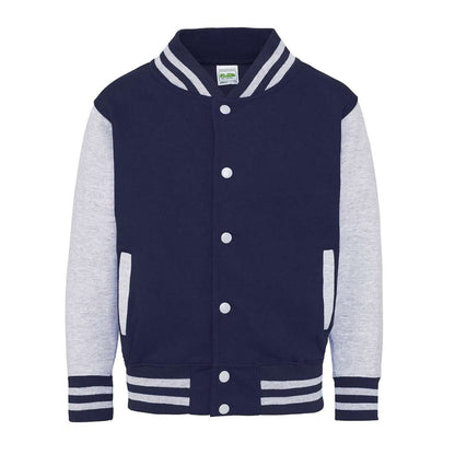 KIDS VARSITY JACKET - Oxford Navy/Heather Grey - Main