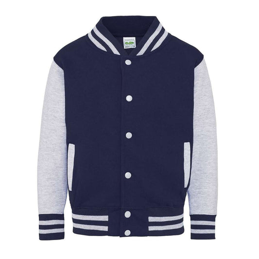 KIDS VARSITY JACKET - Oxford Navy/Heather Grey - Main